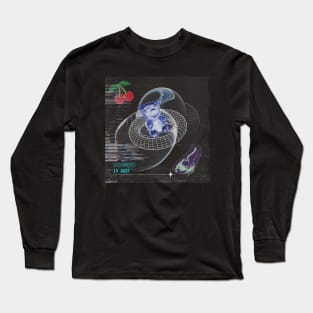 90s Ibiza Club Flyer Vibes Balearic Nostalgia Long Sleeve T-Shirt